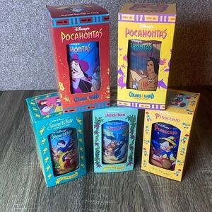 Disney Collector Series Glasses Jungle Book‎ Pinocchio Snow White Burger King